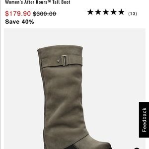 Worn once - SOREL after hours tall boot size 8 -